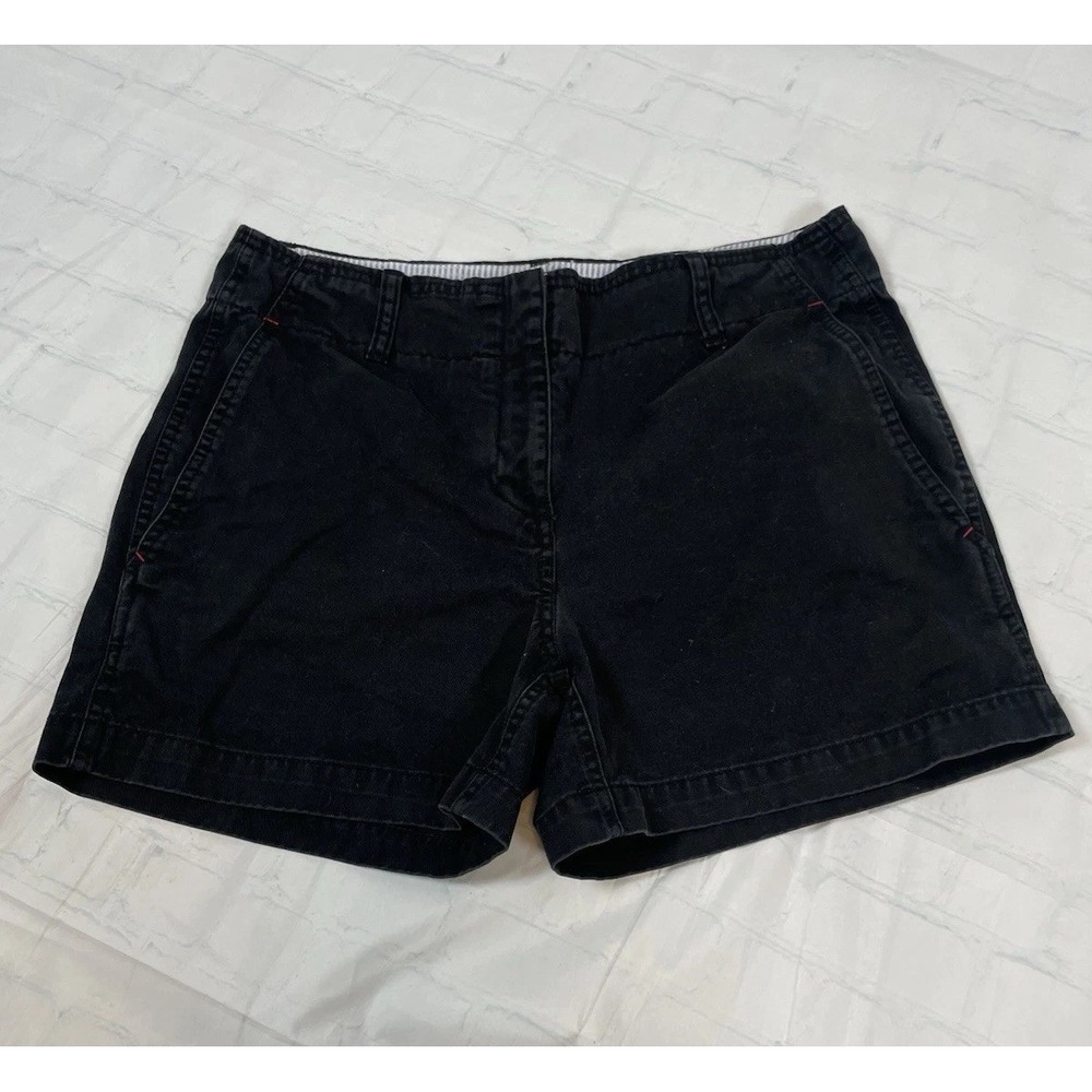 Tommy Hilfiger Hollywood Washed Black Chino Shorts 5" Inseam Women Size 8 Cotton